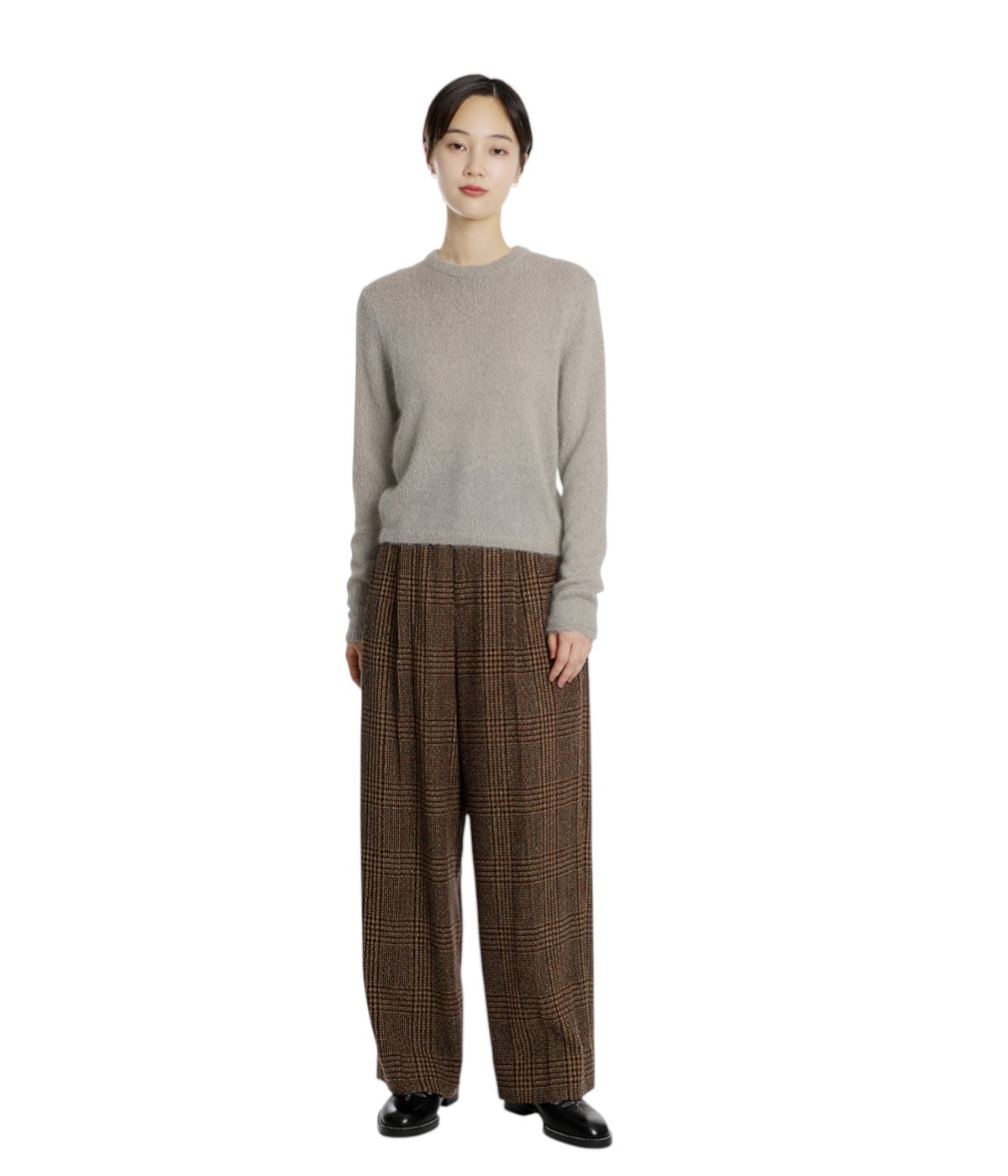 レディース】SILK ALPACA CREWNECK SWEATER | ATON(エイトン