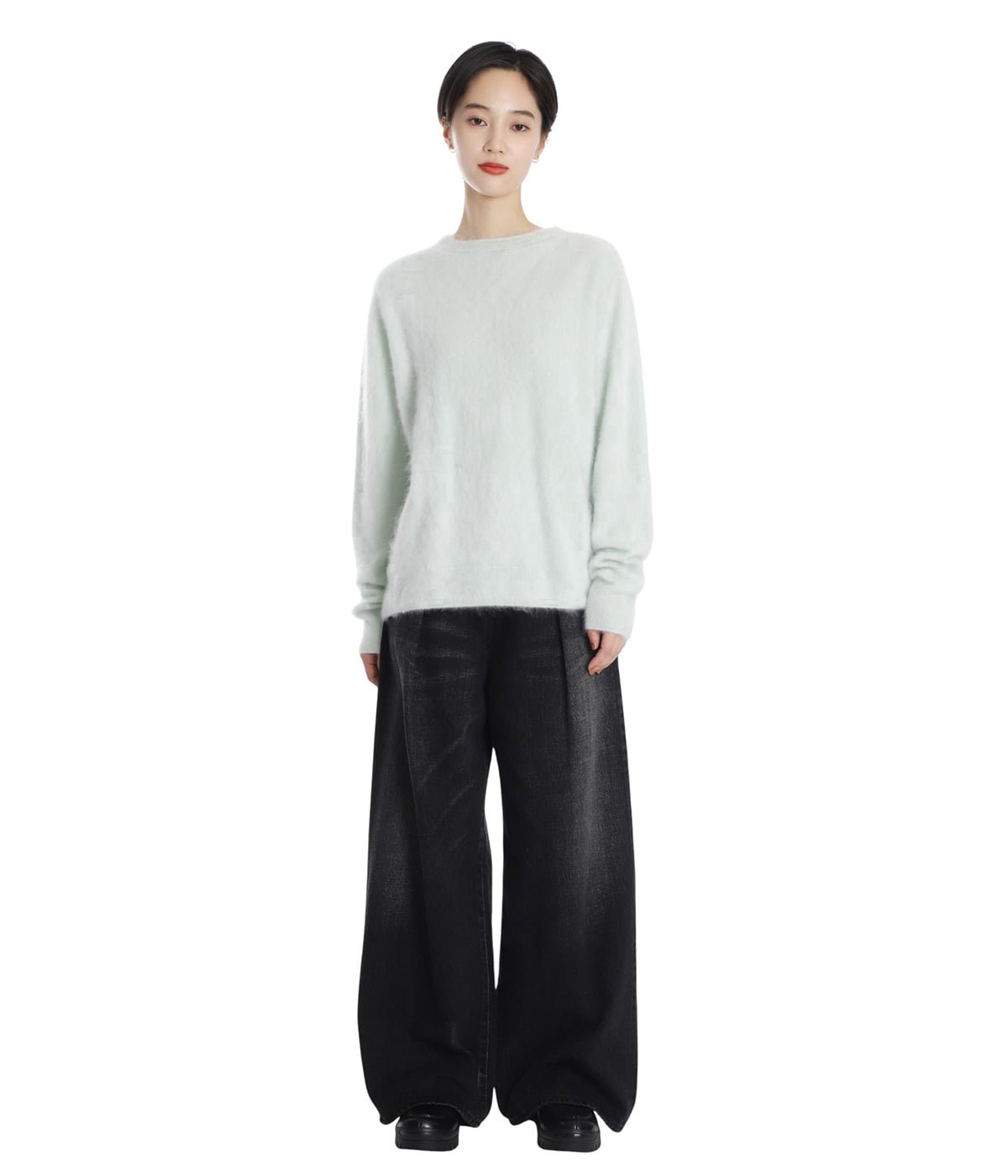 レディース】ROYAL CASHMERE FUR CREWNECK SWEATER | ATON(エイトン
