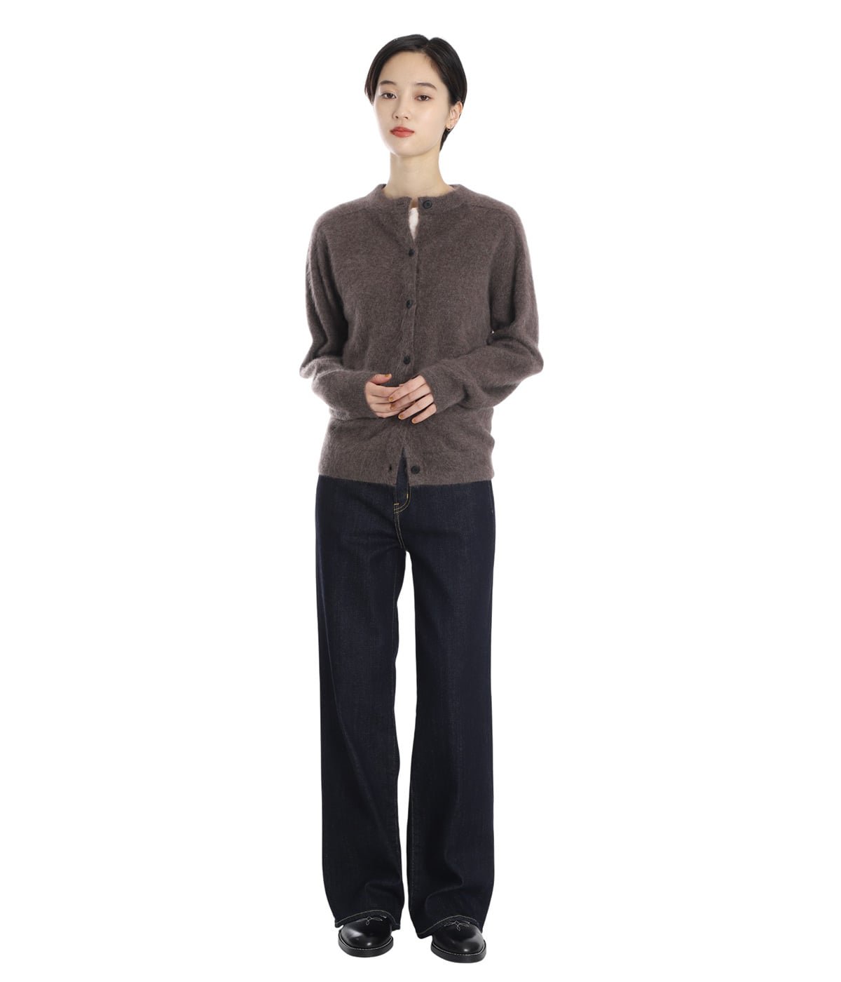 エイトン ATON CARDIGAN ファーカシミヤロングカーディガン 2 VERMEIL par iena（ヴェルメイユパーイエナ）の「【ATON/エイトン