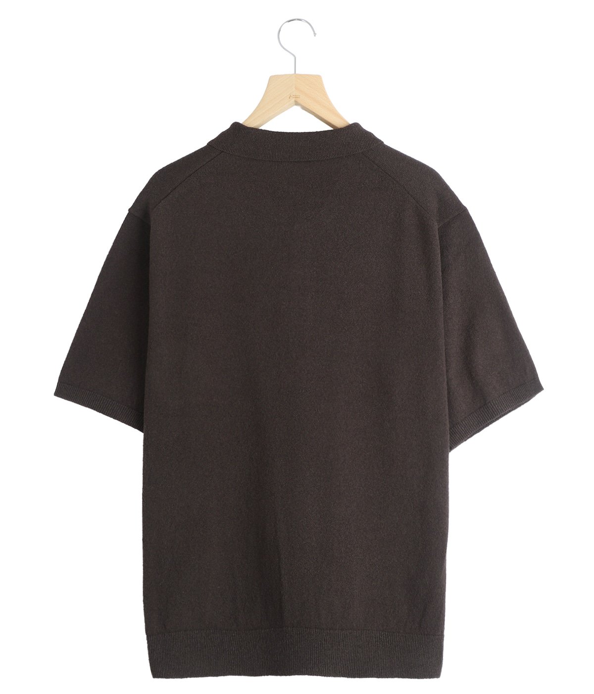 COTTON WASHI BOUCLE HALF SLEEVE POLO SWEATER | ATON(エイトン