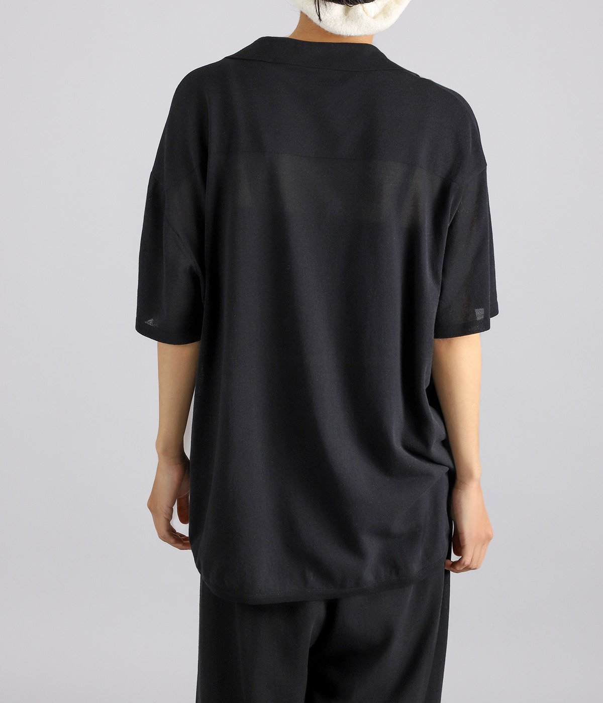 レディース】HIGH TWIST COTTON KNIT SHIRT | ATON(エイトン