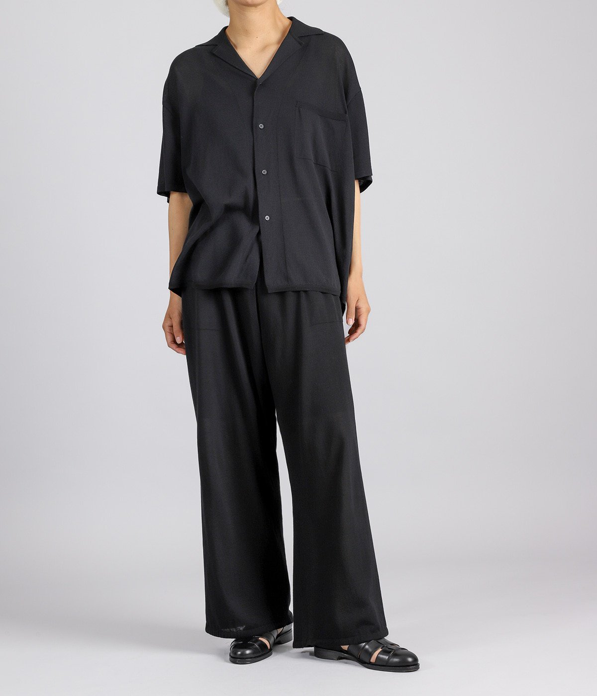 レディース】HIGH TWIST COTTON KNIT SHIRT | ATON(エイトン