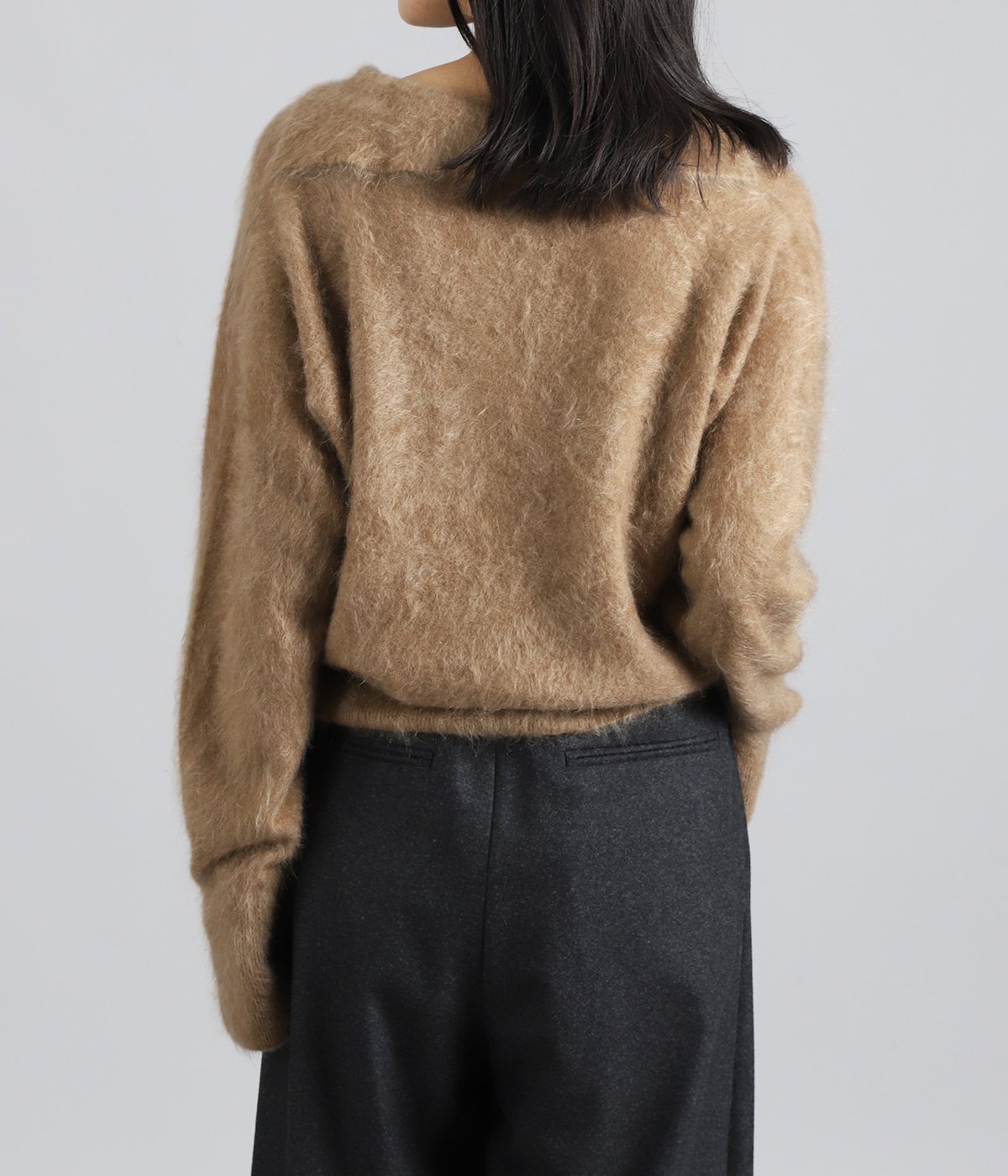 レディース】ROYAL CASHMERE FUR SKIPPER POLO | ATON(エイトン