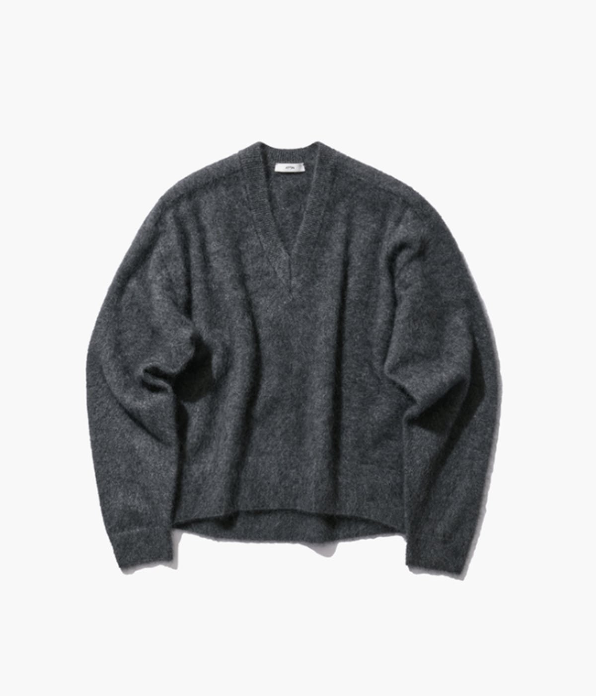 予約】【レディース】ROYAL CASHMERE FUR V NECK SWEATER | ATON
