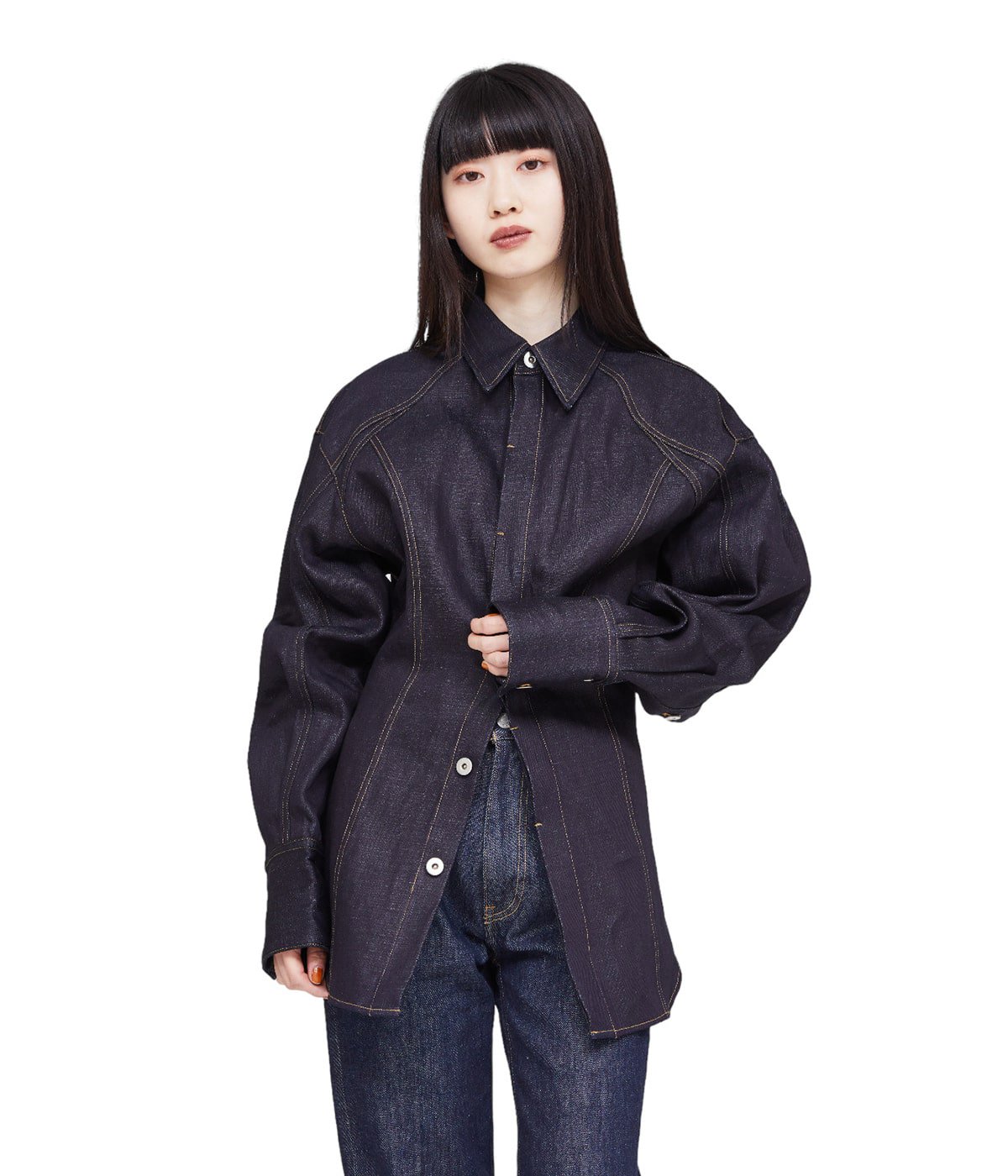 レディース】RIGID DENIM SHIRT | KANAKO SAKAI(カナコ サカイ) / トップス 長袖シャツ (レディース)の通販 -  ARKnets(アークネッツ) 公式通販 【正規取扱店】