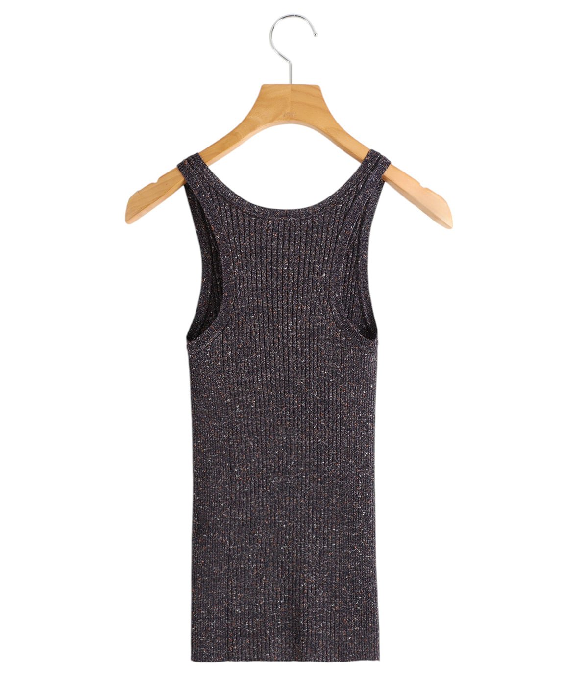 レディース】GLITTER RIBBED KNIT TANK TOP | KANAKO SAKAI