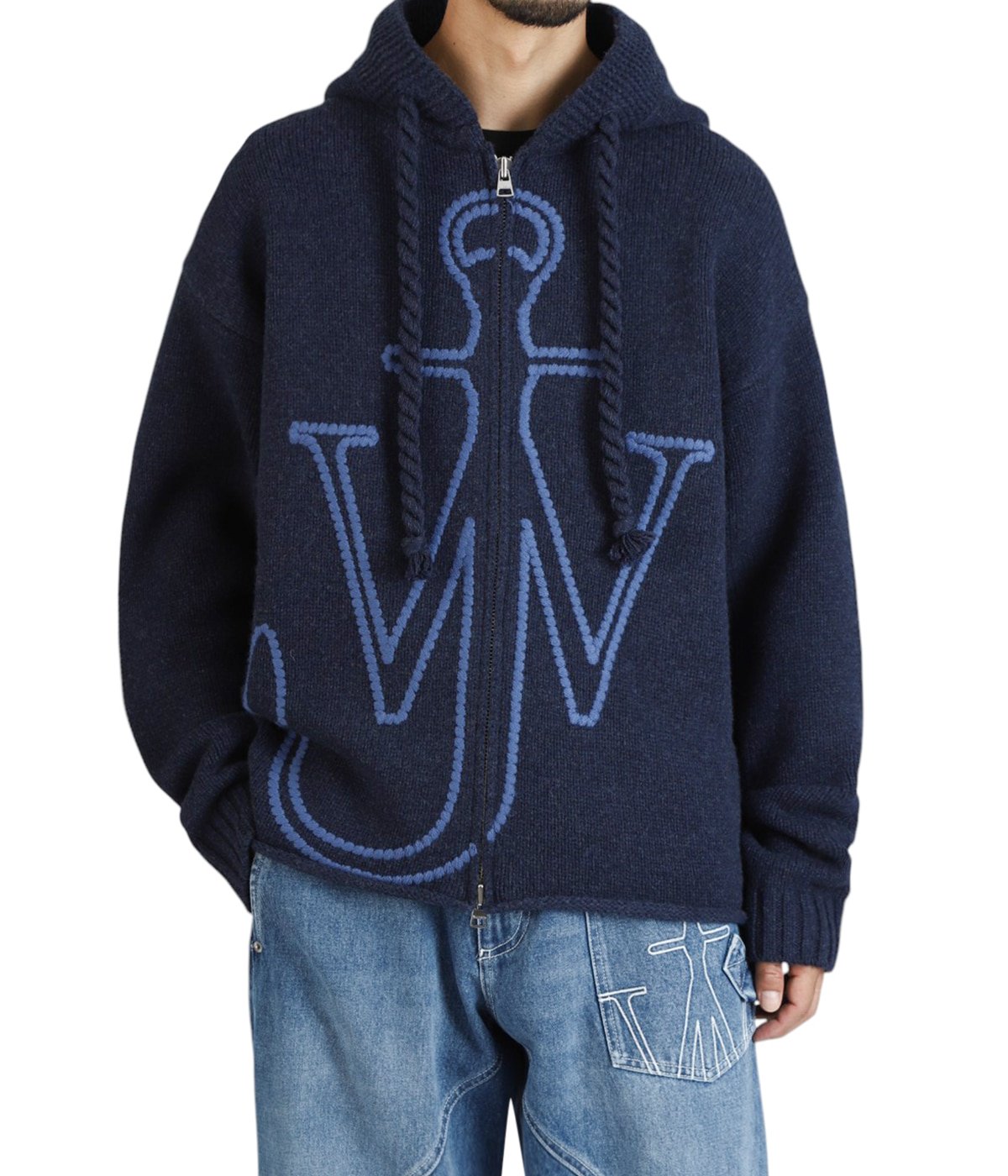 ANCHOR EMBROIDERY ZIPPED HOODIE | JW ANDERSON(ジェイダブリュー