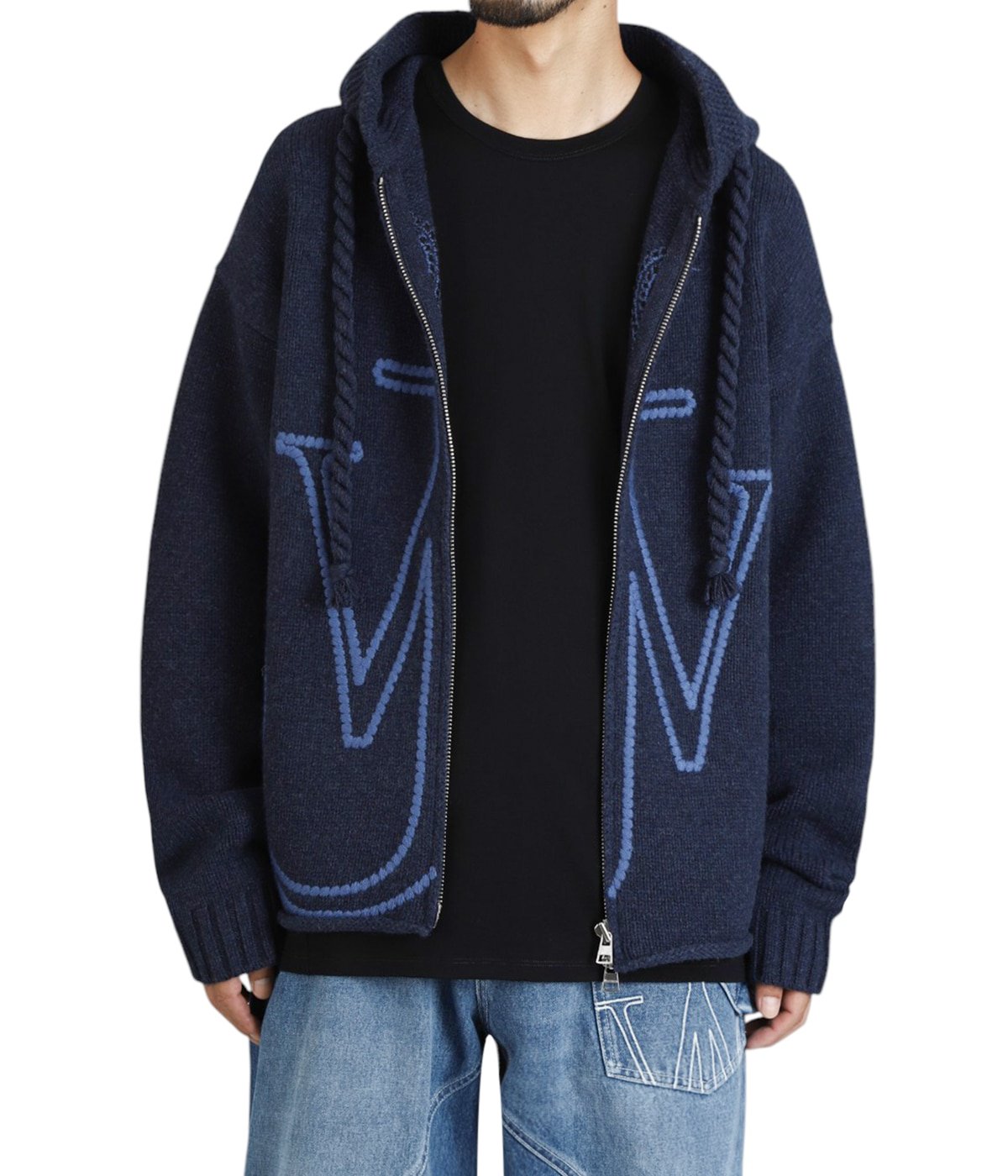 ANCHOR EMBROIDERY ZIPPED HOODIE | JW ANDERSON(ジェイダブリュー