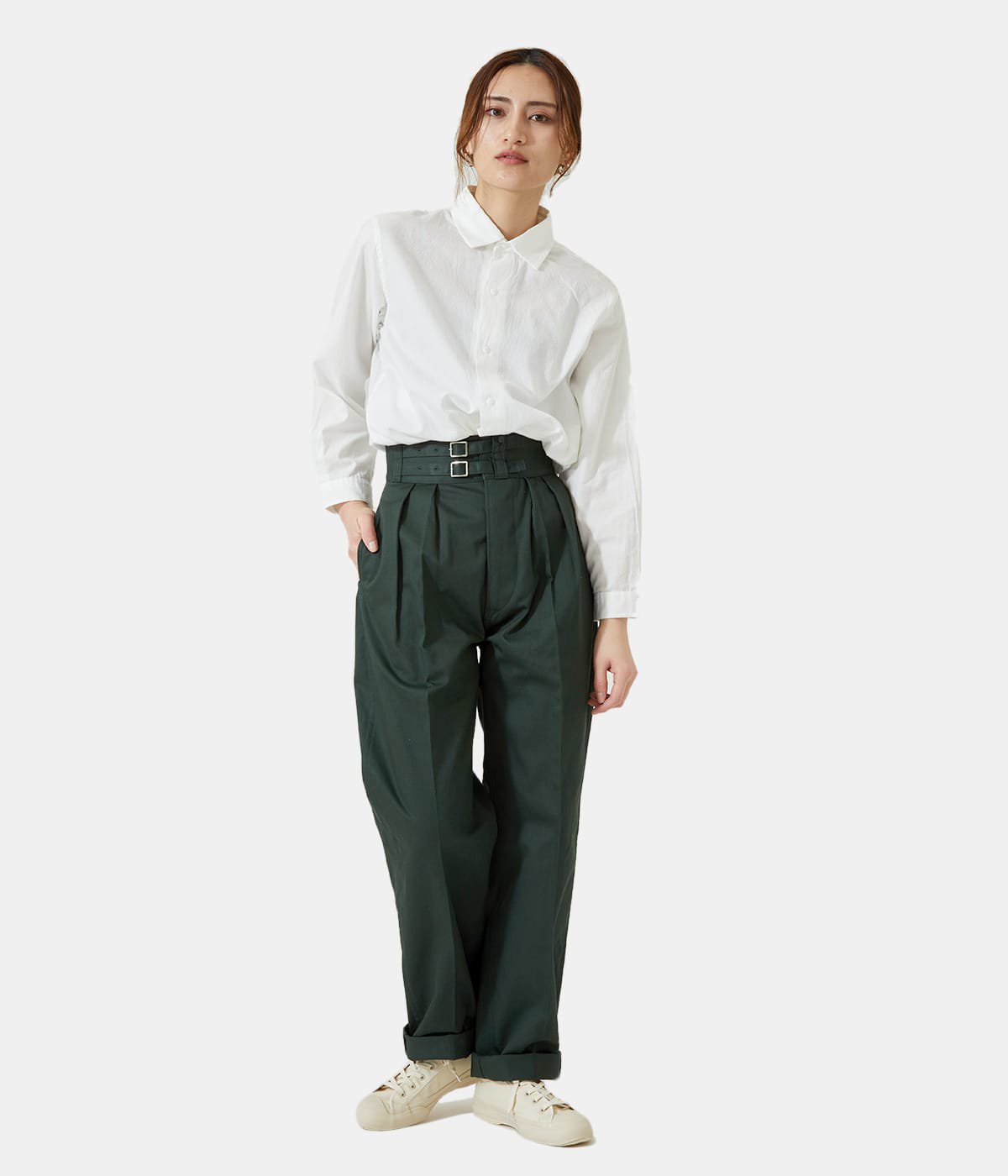 WOMENS> DOUBLE BELTED GURKHA TROUSERS | vrealitybolivia.com