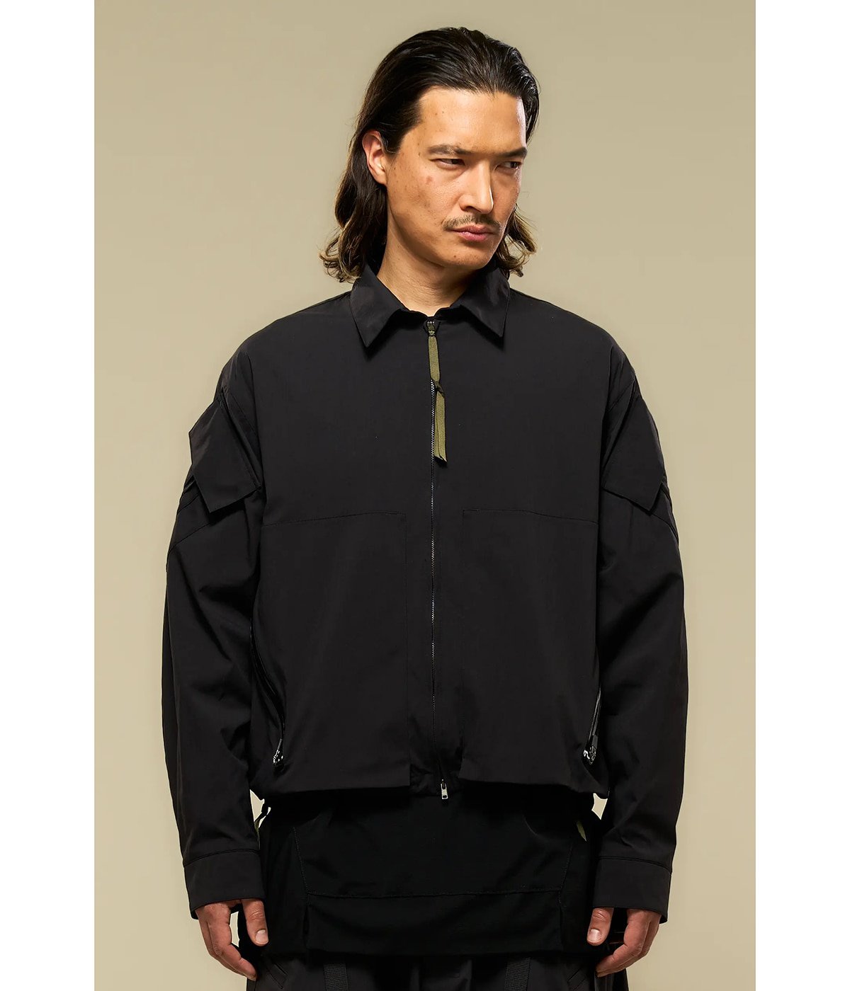 Miliken nylon spandex action zip shirt | ACRONYM Miliken nylon spandex action zip shirt | ACRONYM