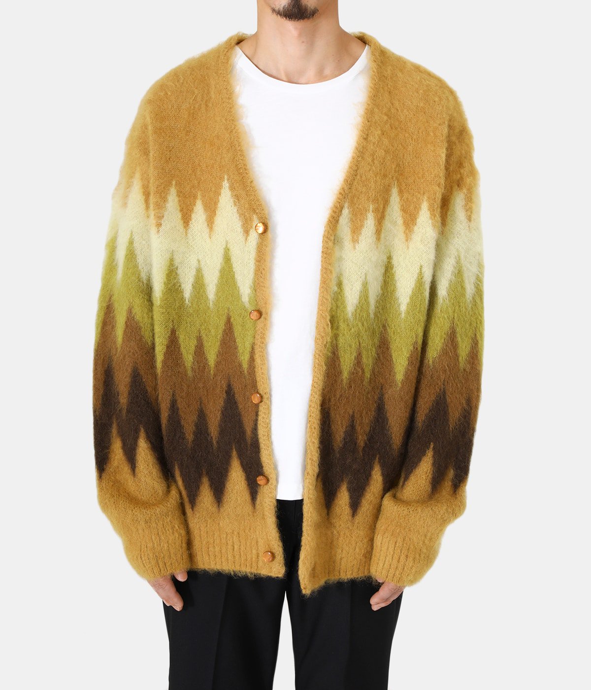 Needles（ニードルス） 22AW「Mohair Cardigan-Zigzag」モヘヤ