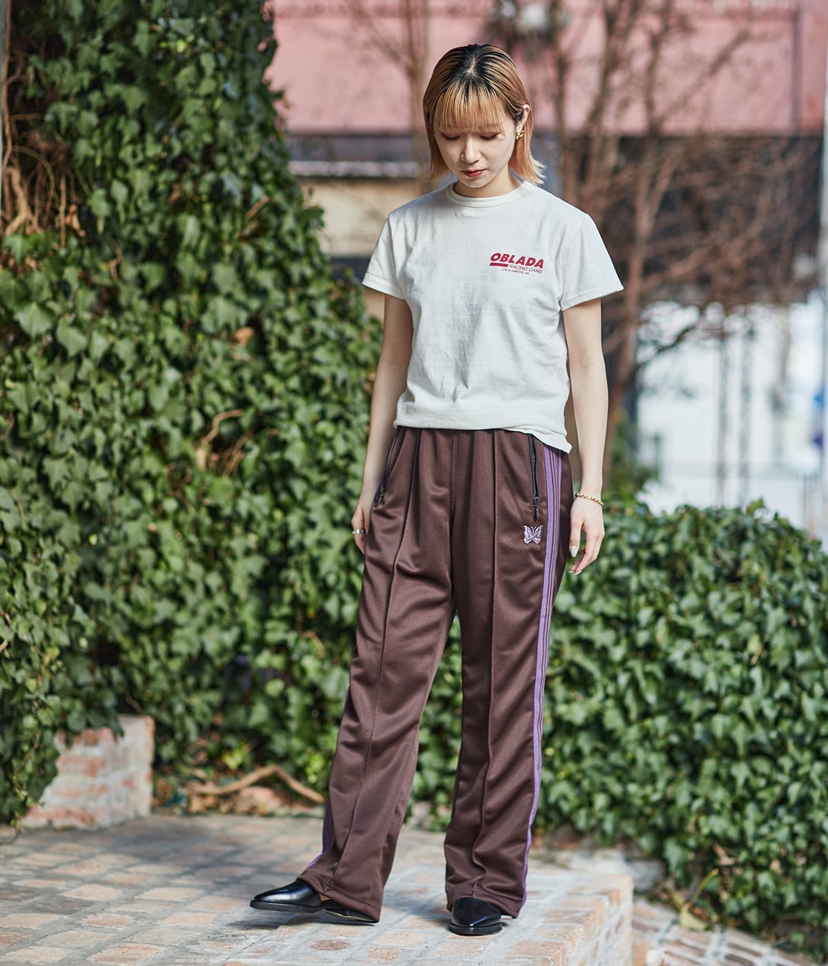 Needles商品名21aw Lサイズ needles straight track pant - スラックス