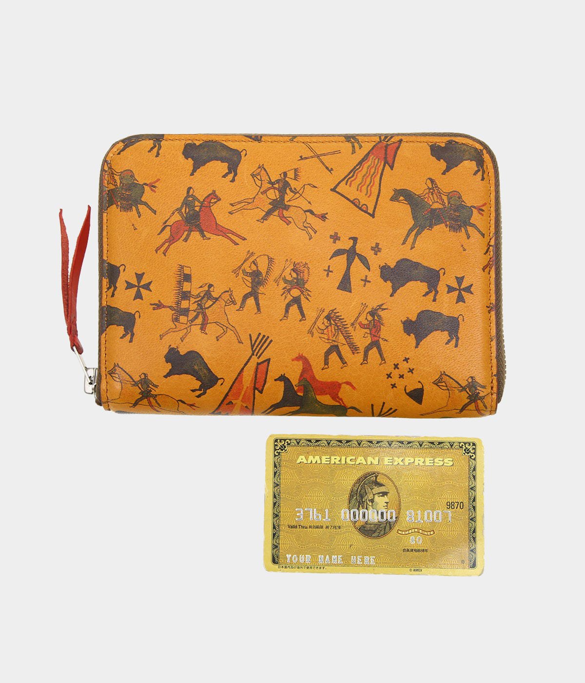 larry smith tipiラウンドジップウォレット ROUND FASTENER WALLET M,TIPI ART | LARRY SMITH(ラリースミス