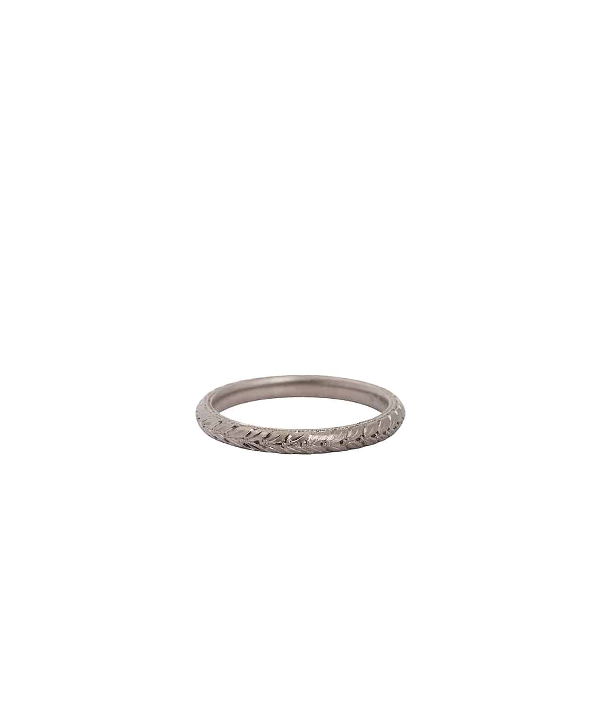 CARVING RING K18WG | hum(ハム) / アクセサリー リング (メンズ)の