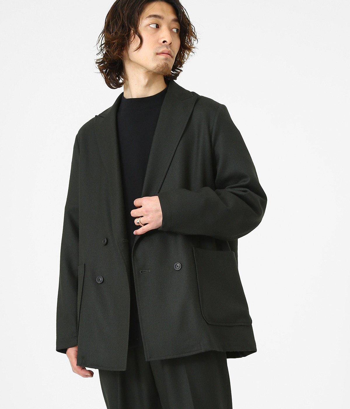 marka SOFT WOOL SERGE shirts coat サイズ3 - ステンカラーコート