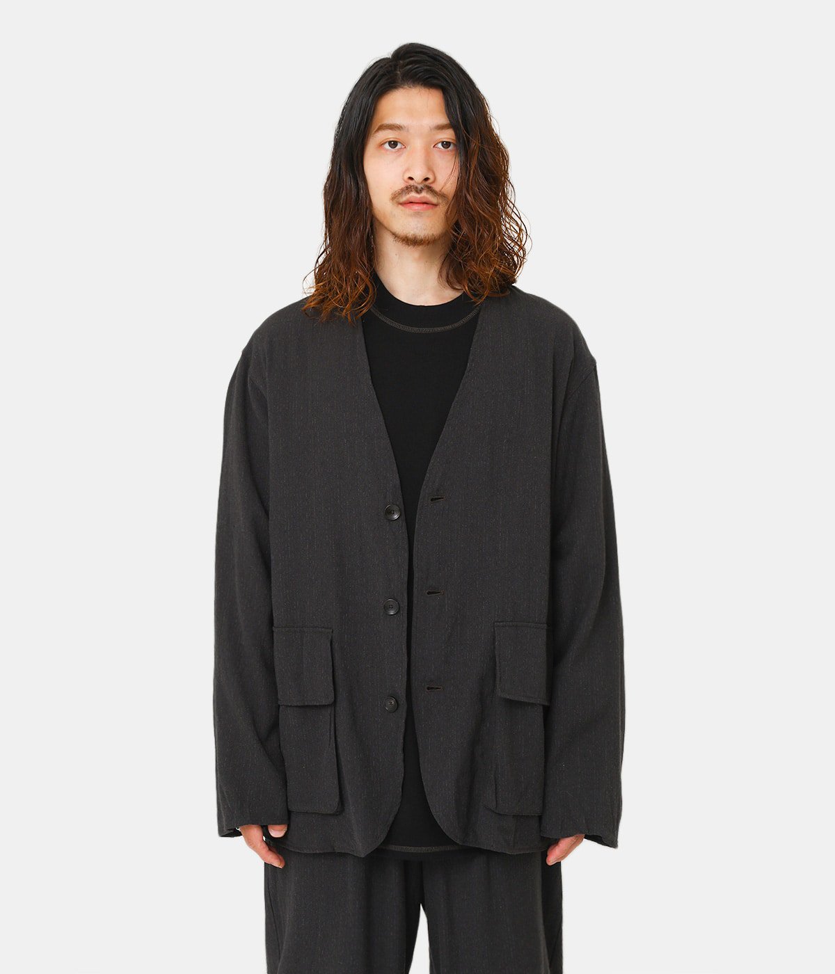 FIELDMAN JACKET - wool×silk stripe -