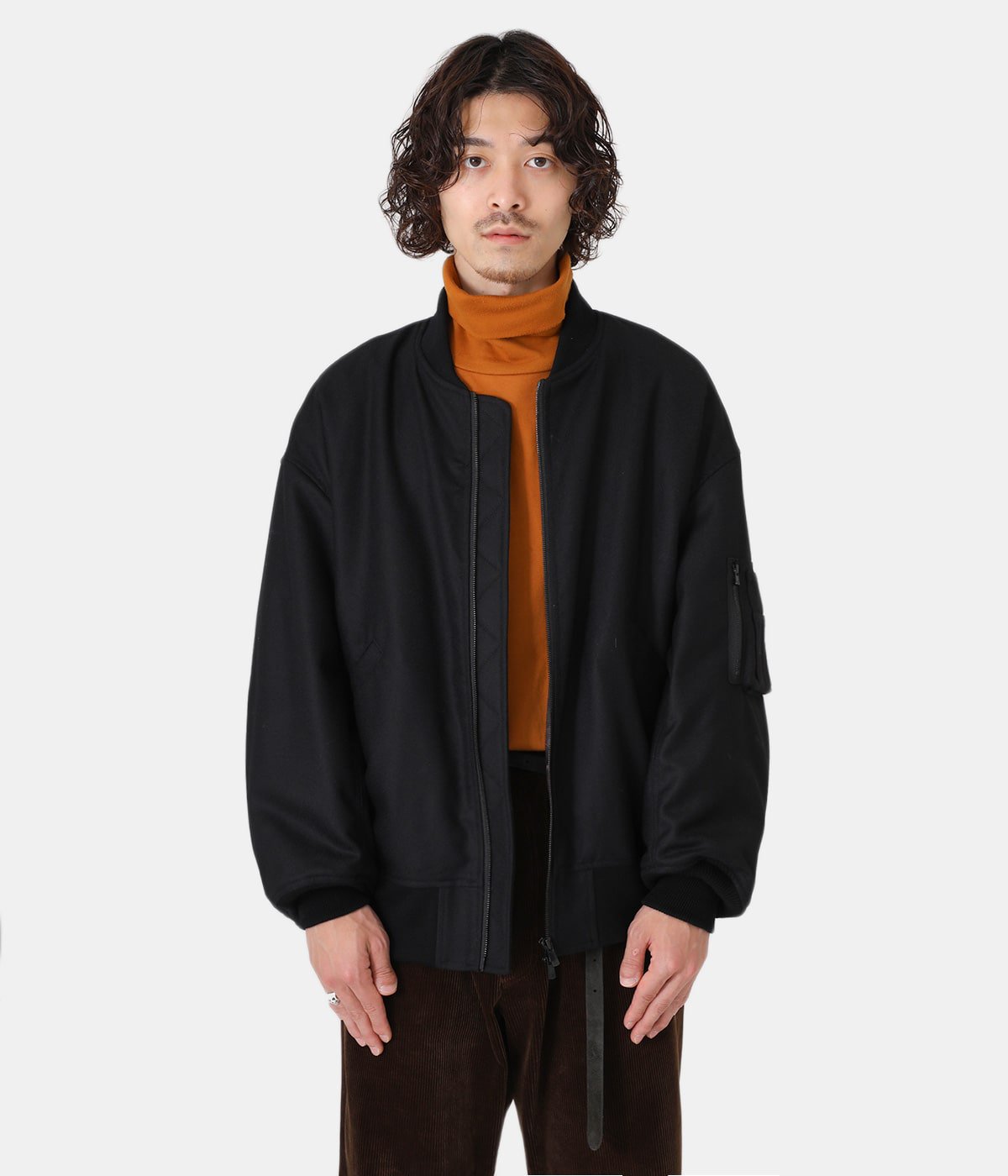 PUFFED BOMBER JACKET - 2/48 wool flannel - | marka(マーカ