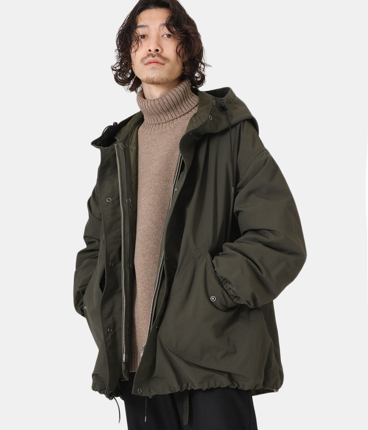 LINING SNOW PARKA - recycle nylon tusser -