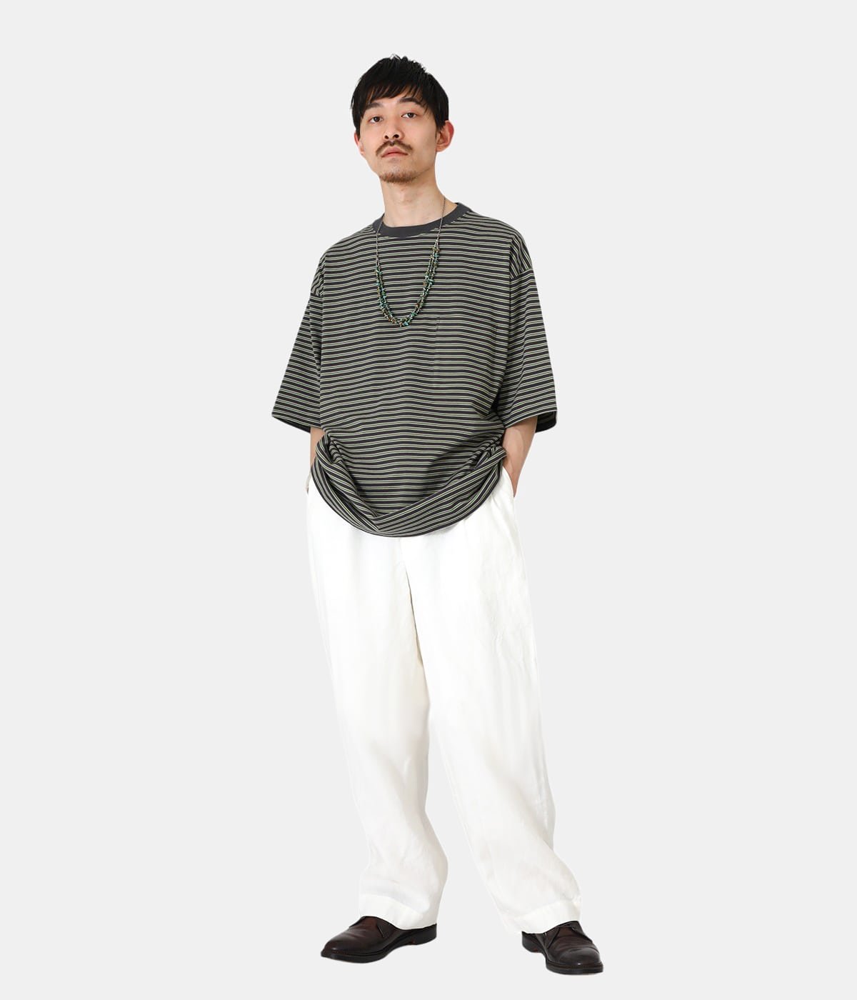 BORDER TEE S/S - 30/2 organic cotton knit border - | marka(マーカ