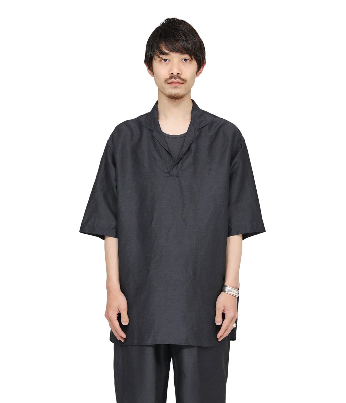 SKIPPER SHIRT - cupro linen nep cloth - | marka(マーカ) / トップス