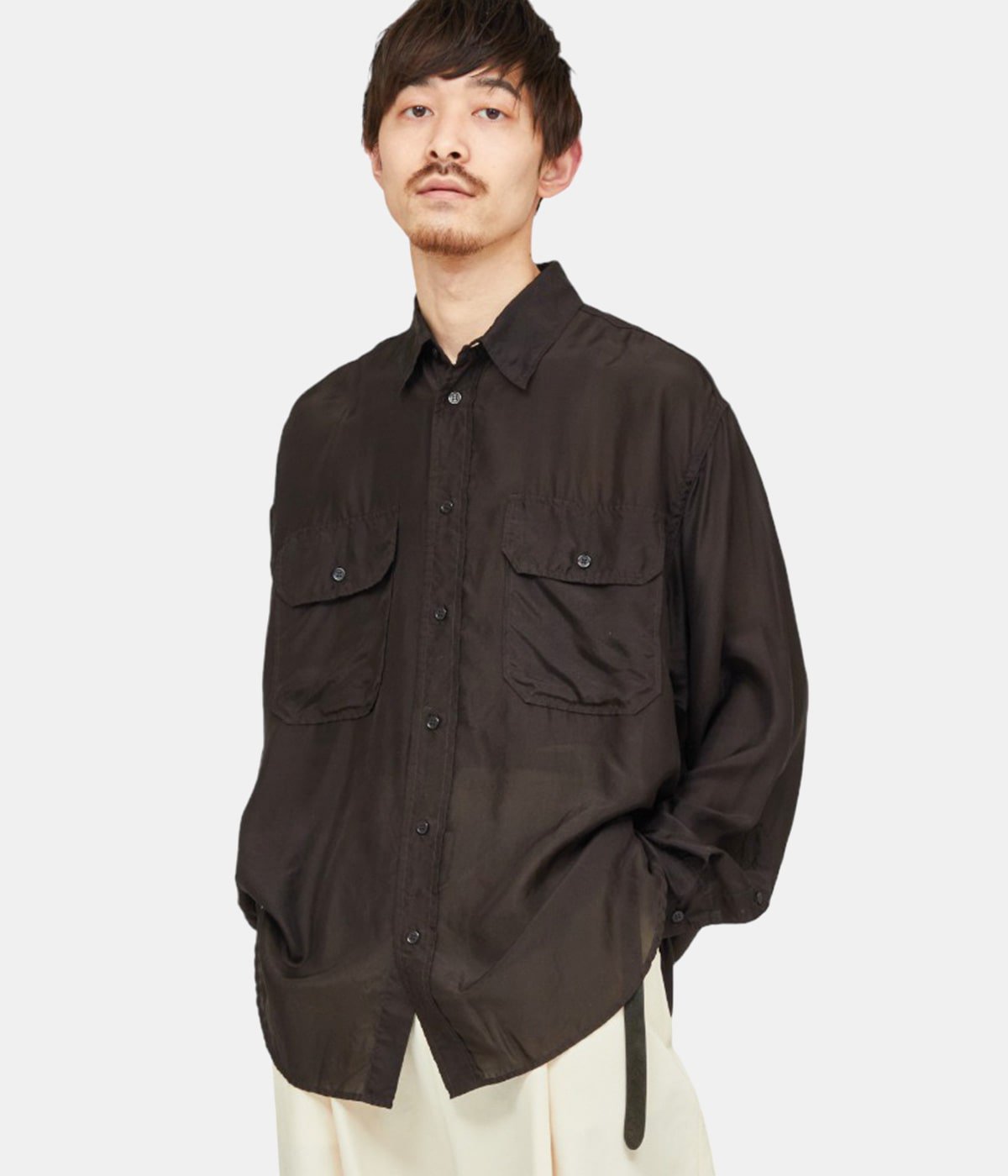 SILK POCKET SHIRT - habutae silk - | marka(マーカ) / トップス 長袖