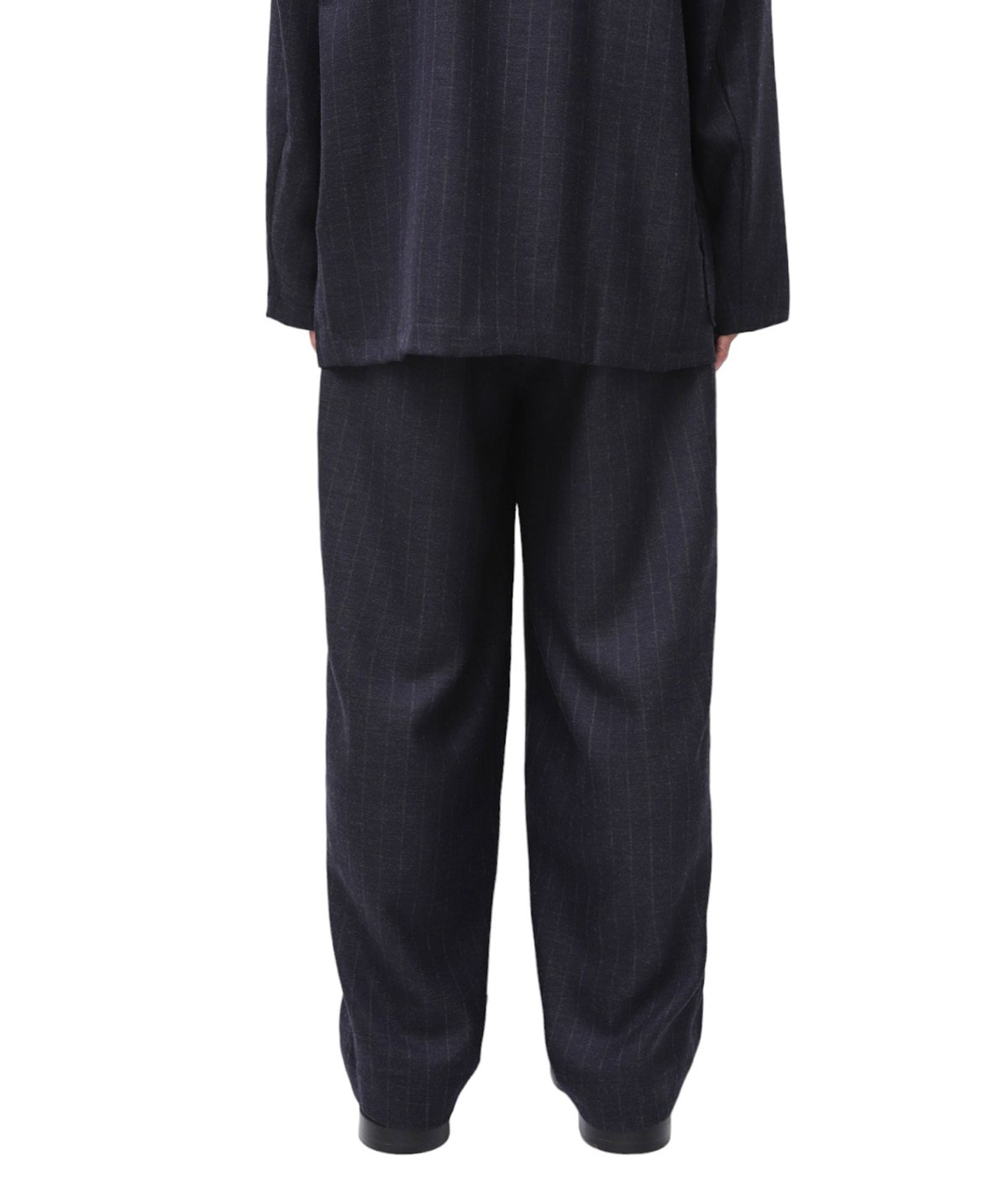 OFFICER PANTS 2TUCK WIDE - 2/48 wool soft serge - | marka(マーカ 