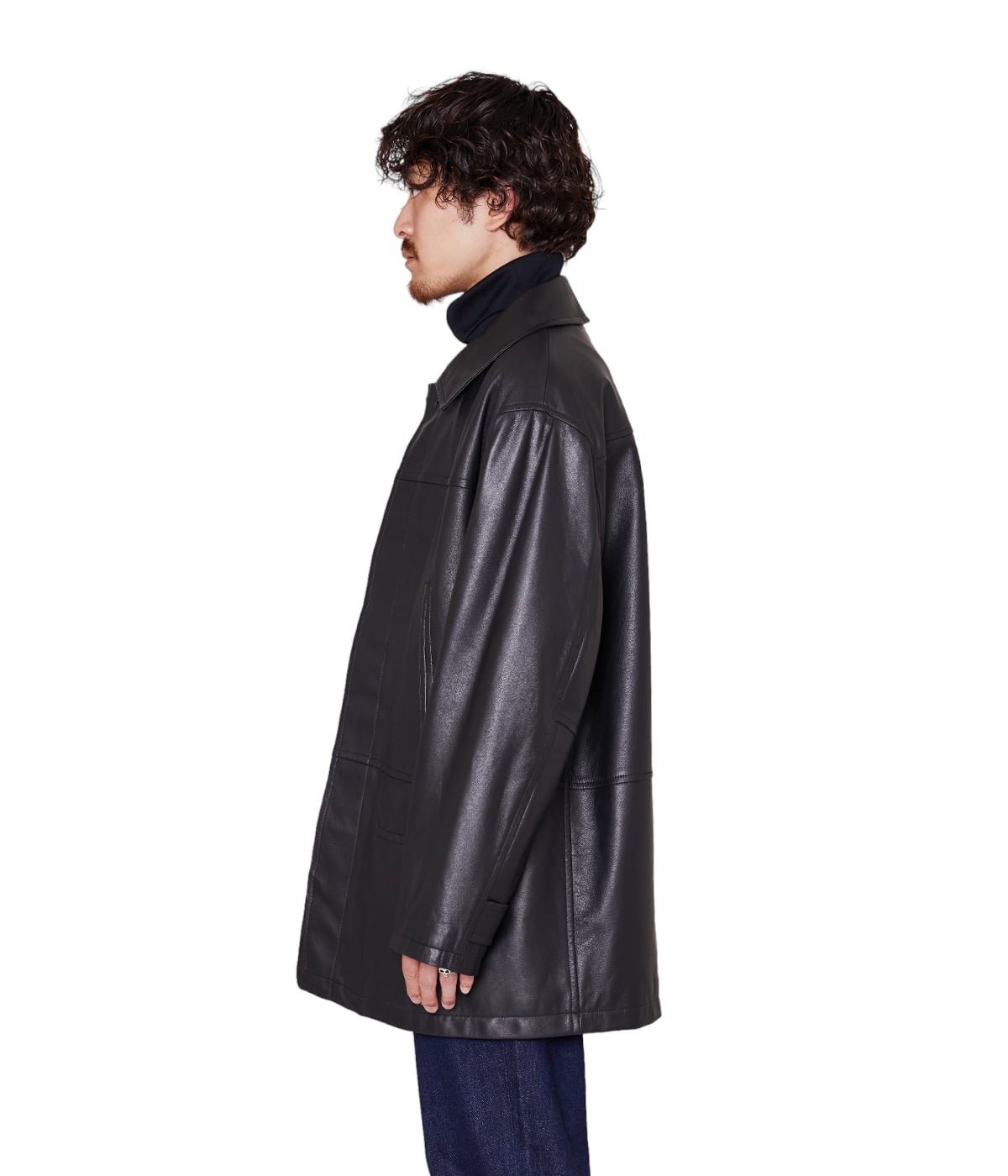 【新品未使用】lamb leather jacket 黒  Mサイズ