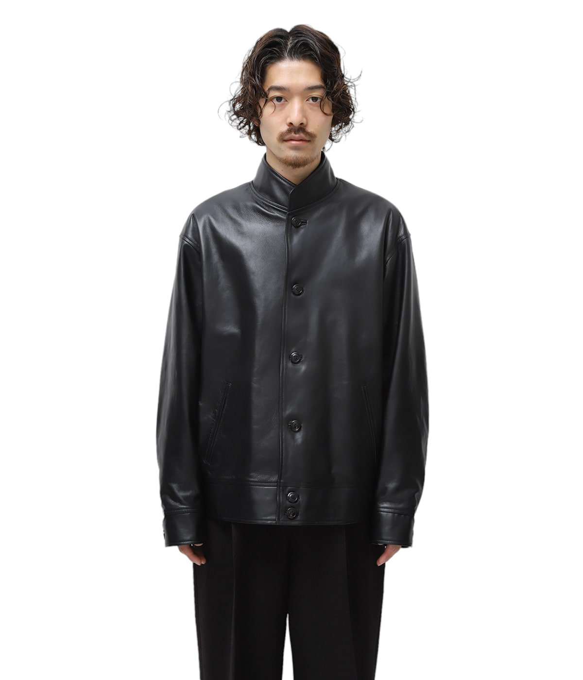 PUFFED LEATHER JACKET - lamb leather - | marka(マーカ) / アウター