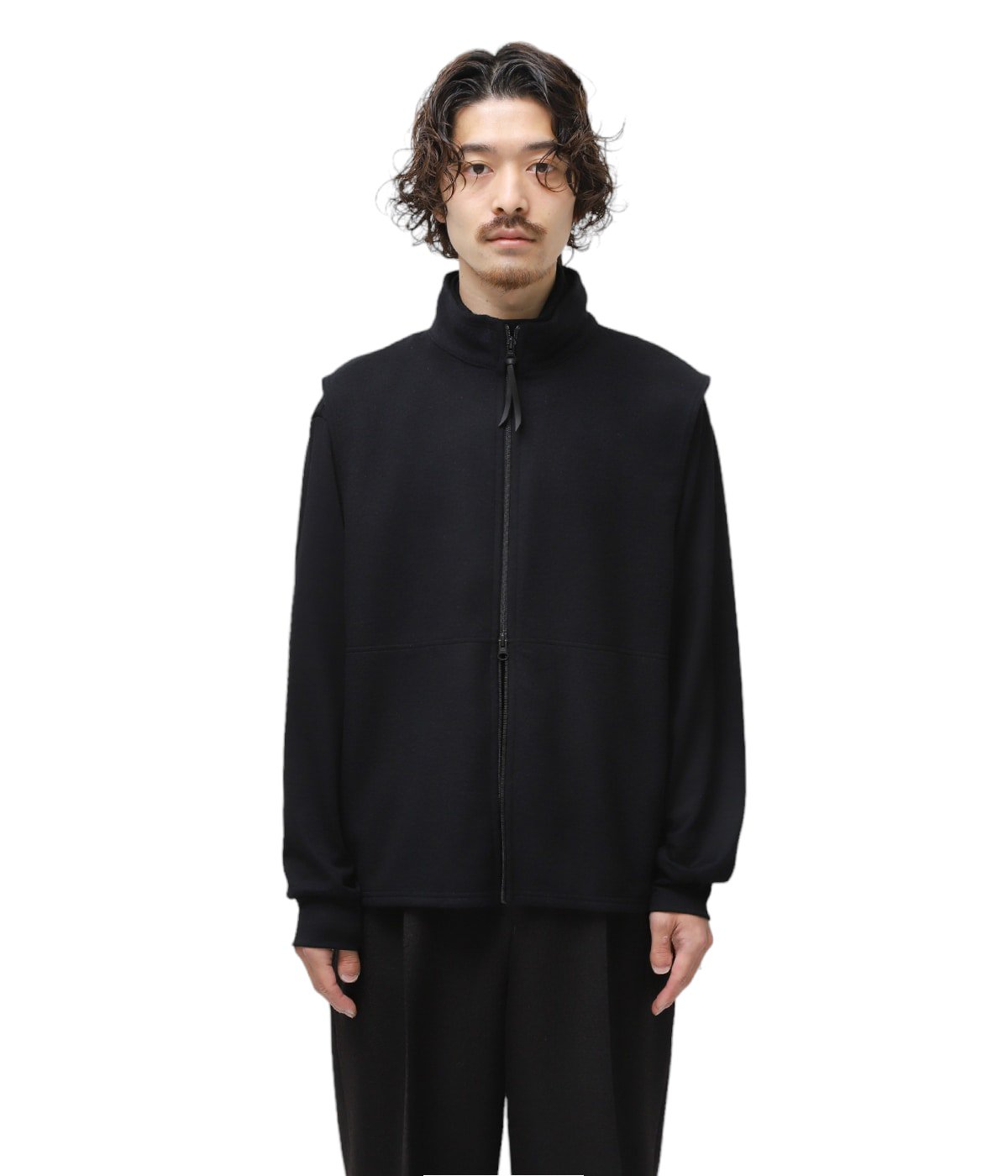 ZIP UP VEST - wool silk beaver - | marka(マーカ) / トップス ベスト