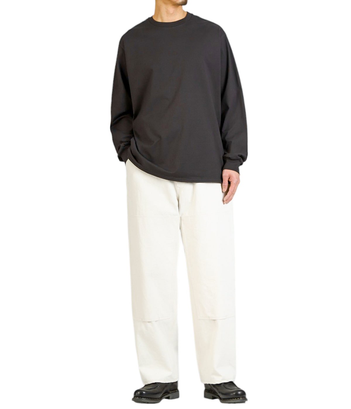 CREW NECK L/S TEE - 40/2 organic cotton knit - | marka