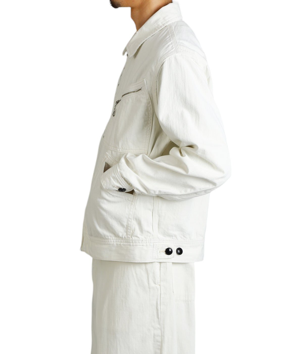DENIM WORK JACKET - pigment white - | marka(マーカ
