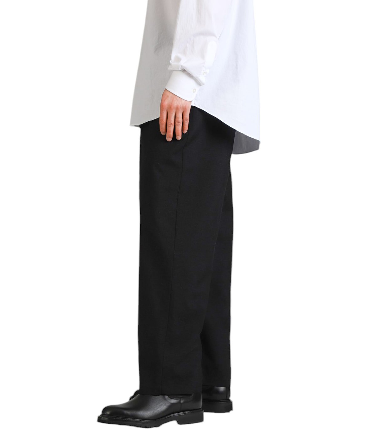 COCOON WIDE EASY PANTS - 2/72 washer wool tropical - | marka COCOON WIDE EASY PANTS - 2/72 washer wool tropical - | marka