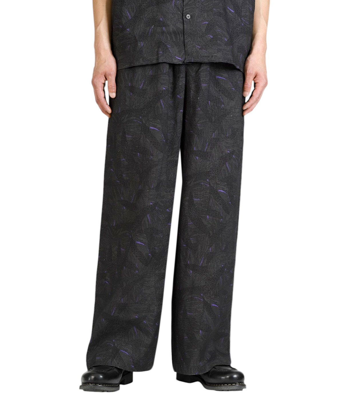 WIDELEG EASY PANTS - LINEN TROPICAL - | marka(マーカ) / パンツ