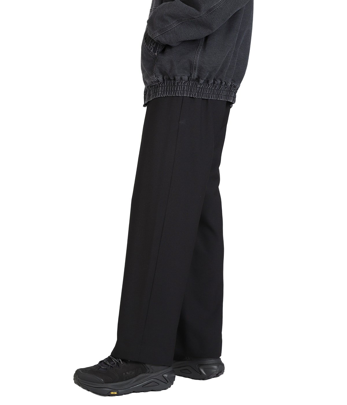 TWO TUCK MILITARY TROUSERS -RECYCLED POLYESTER NONMULESED