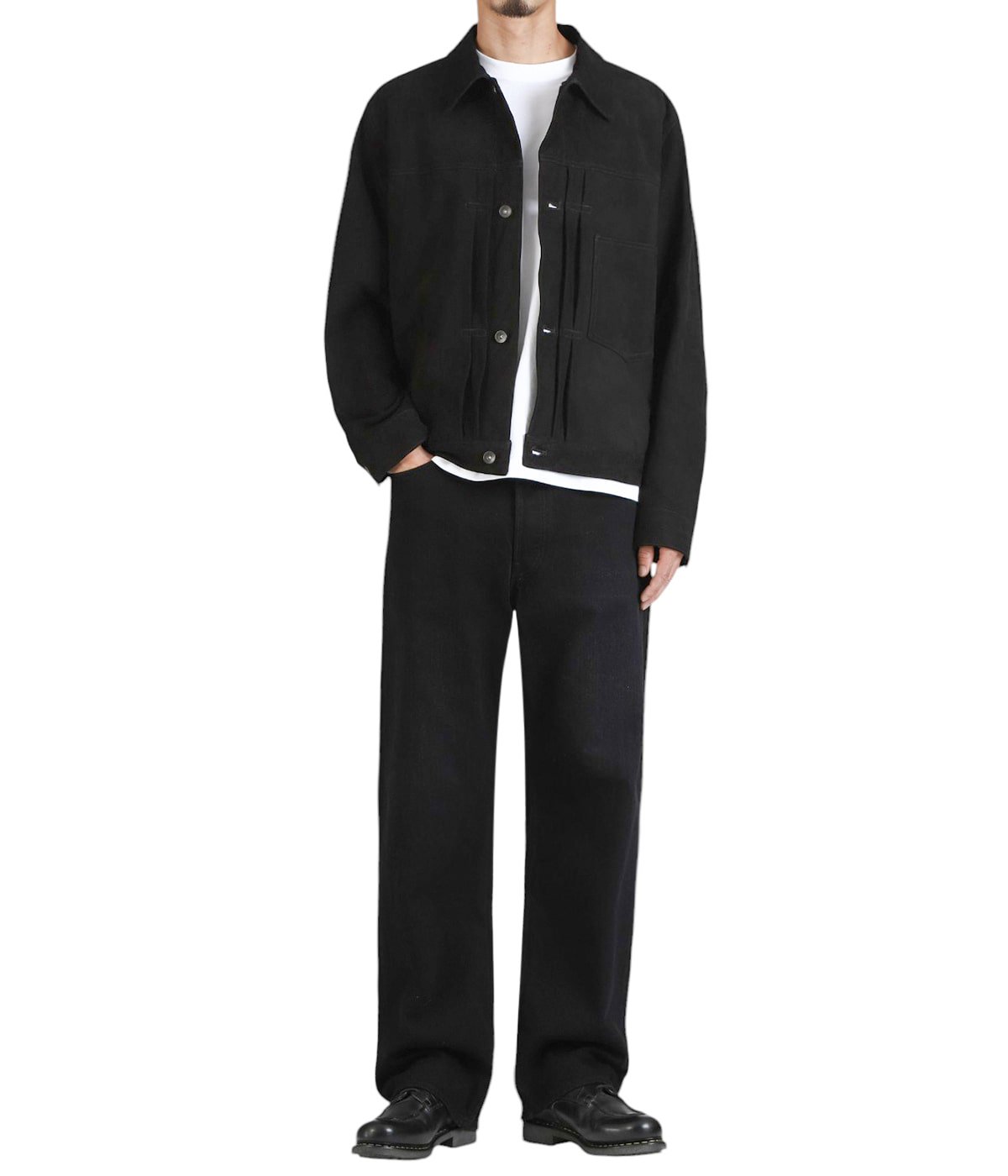SUEDE TRUCKER JACKET -GOAT SUEDE- | marka(マーカ) / アウター