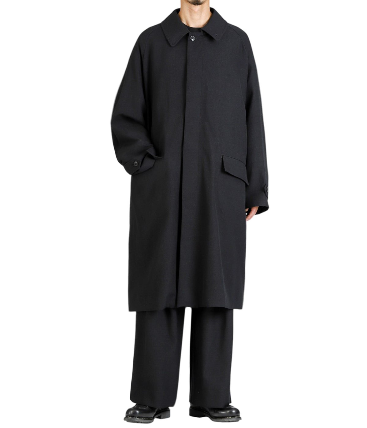 RAGLAN SLEEVE COAT -TUMBLED WOOL SERGE- | marka(マーカ