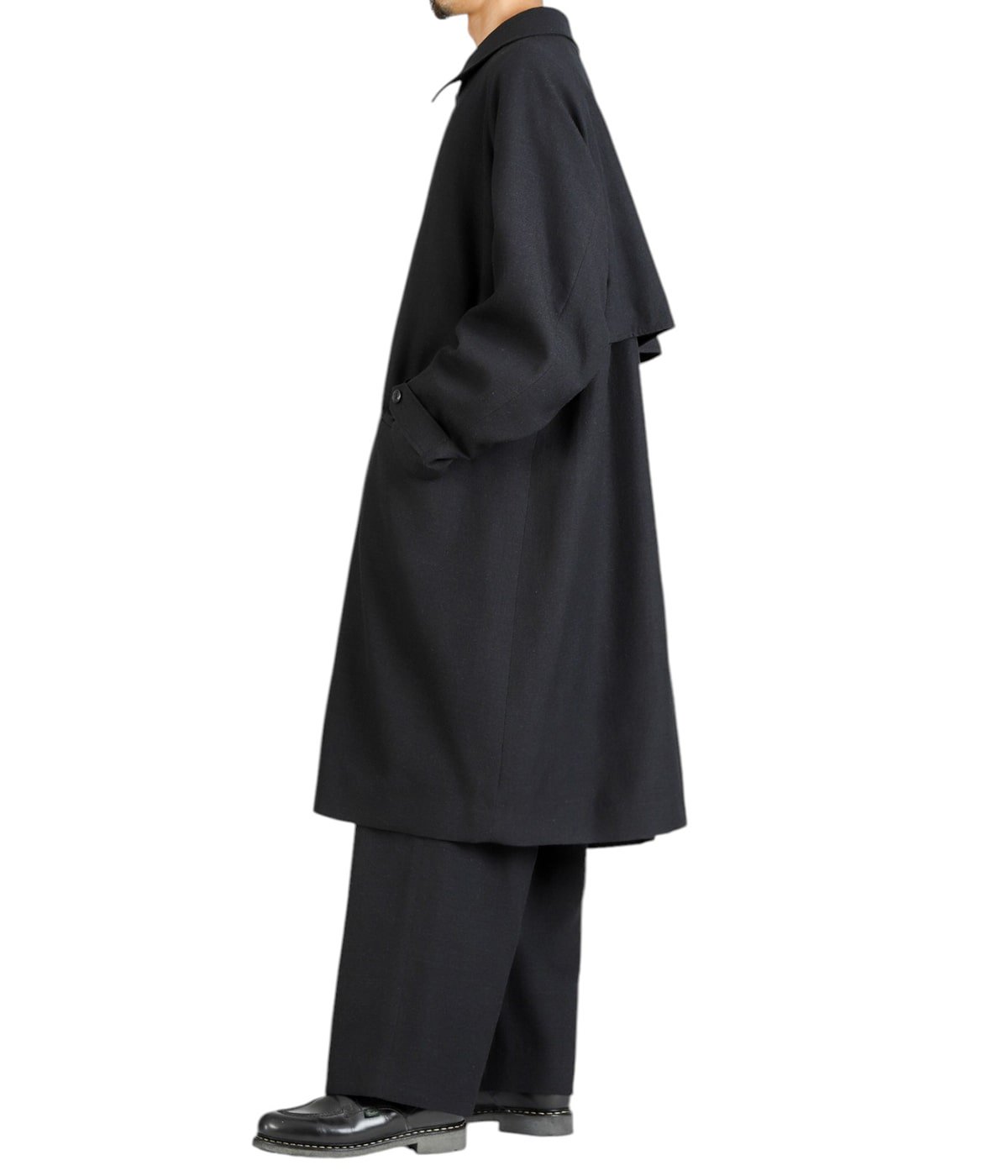RAGLAN SLEEVE COAT -TUMBLED WOOL SERGE- | marka(マーカ