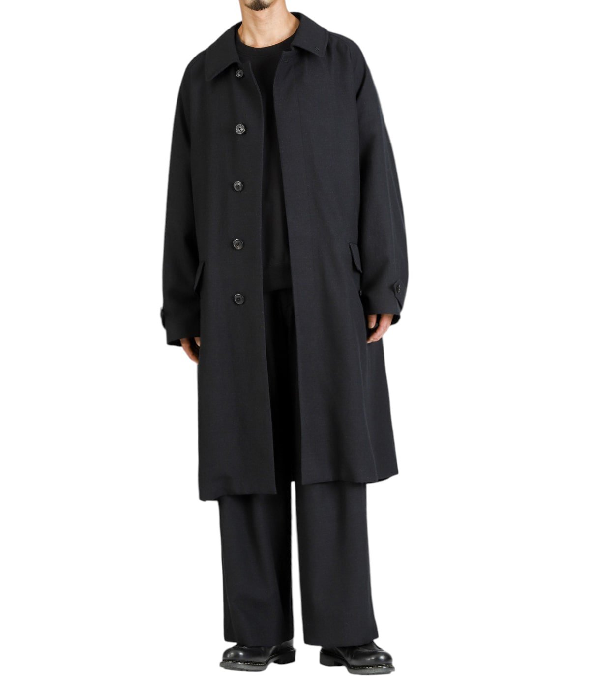 RAGLAN SLEEVE COAT -TUMBLED WOOL SERGE- | marka(マーカ
