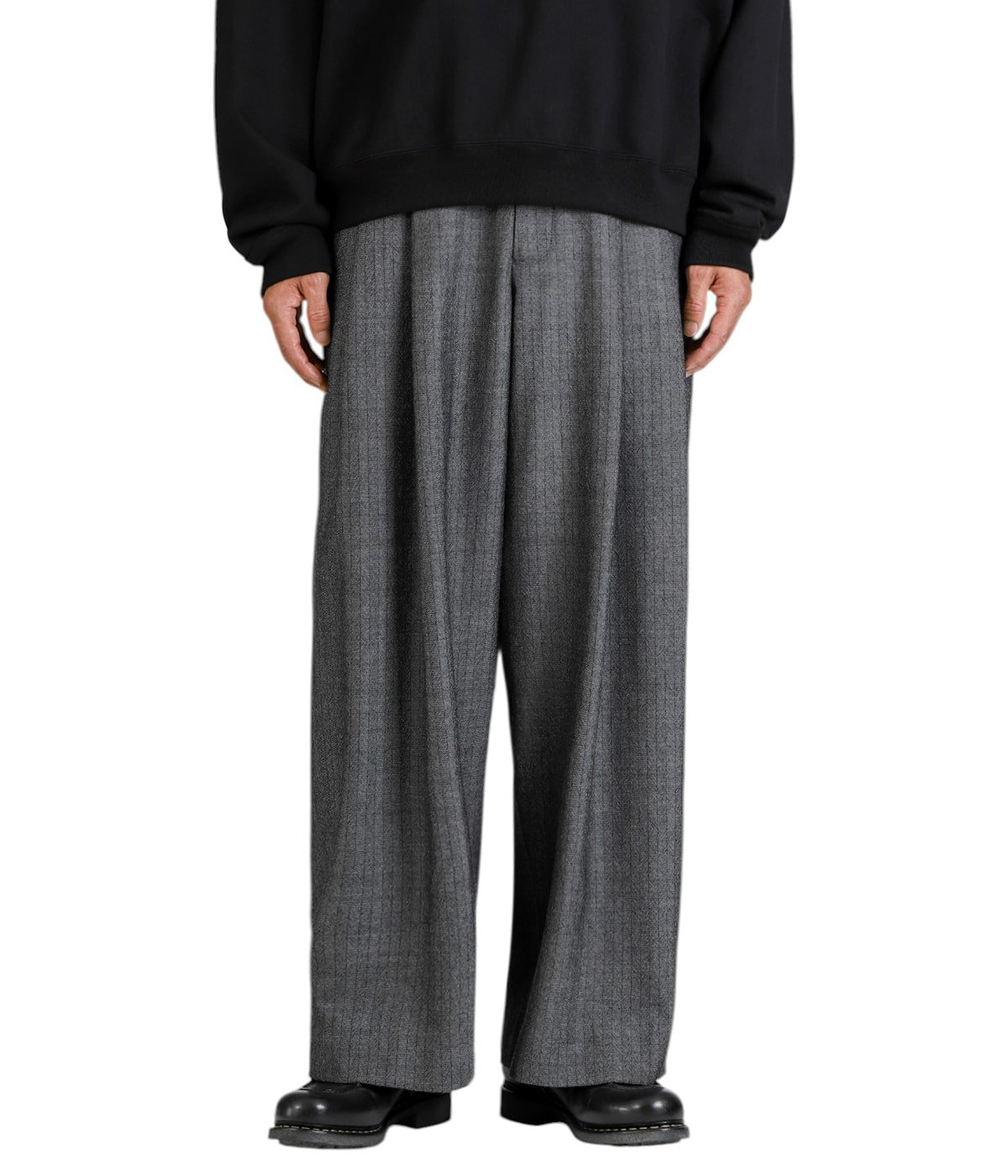 MxaMara 黒Tシャツに合う Baggy Trousers In Twill 関送込 はじまりとおわりTシャツ（黒） | 空気公団 購買部