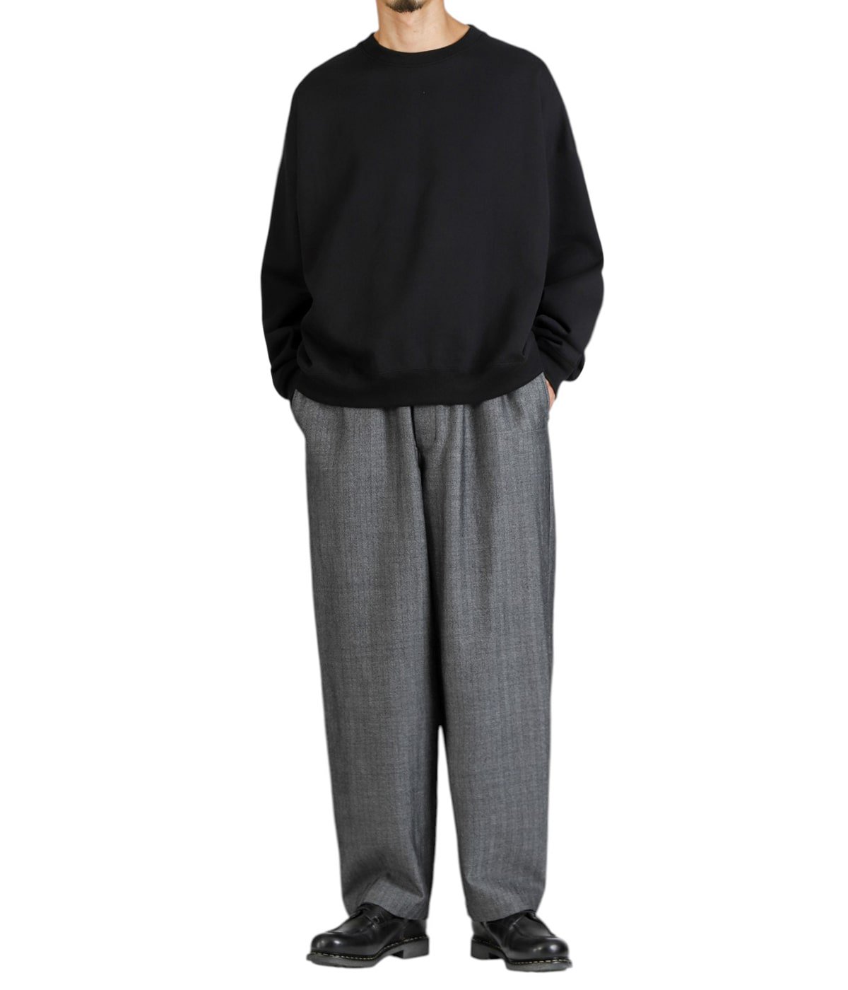 COCOON WIDE EASY PANTS -TUMBLED WOOL SERGE- | marka(マーカ