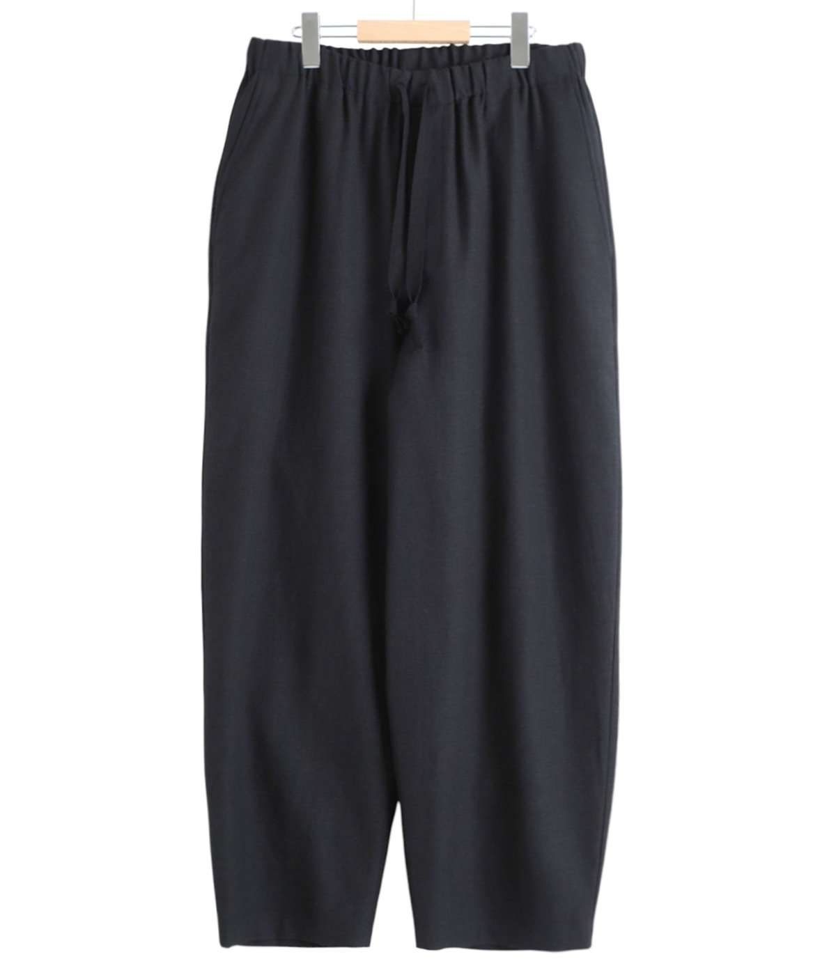 Lig. リグドット　cocoon pants / black Mサイズ 予約】COCOON WIDE EASY PANTS -TUMBLED WOOL SERGE- | marka