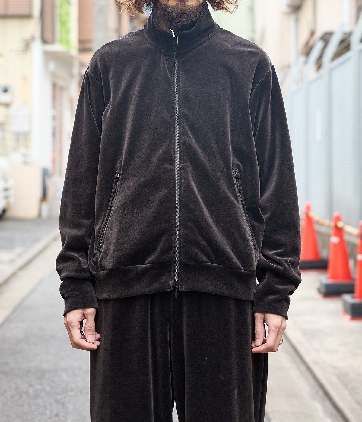 予約】FULL ZIP TRACK JACKET -30/-ORGANIC COTTON VELOUR