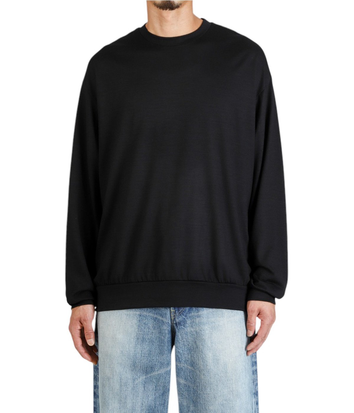 CREW NECK -2/72 WOOL SINGLE JERSEY WASHABLE- | marka(マーカ
