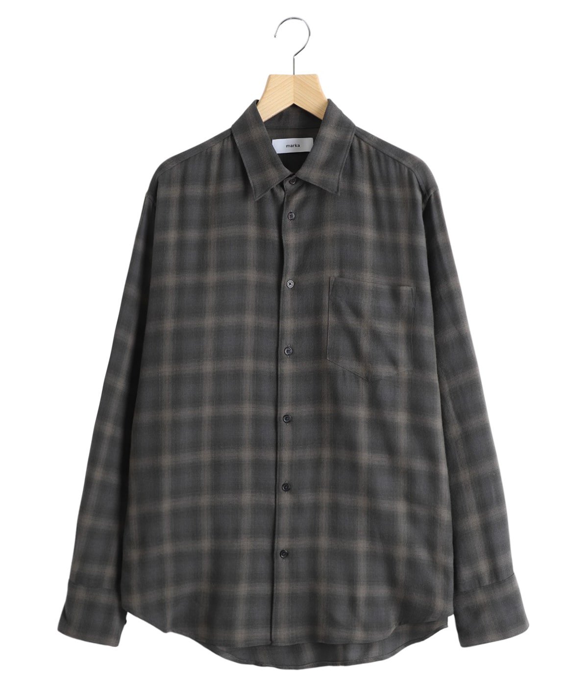 REGULAR COLLAR SHIRT -SUPER 140s 2/96 WOOL VIYELLA- | marka