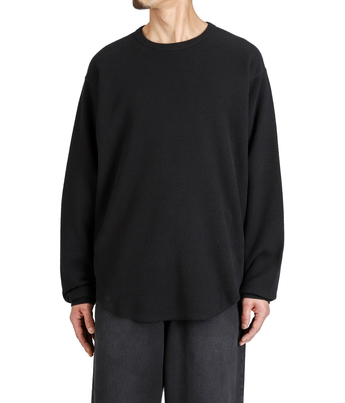 CREW NECK L/S TEE -ORGANIC COTTON HEMP MESH KNIT- | marka(マーカ