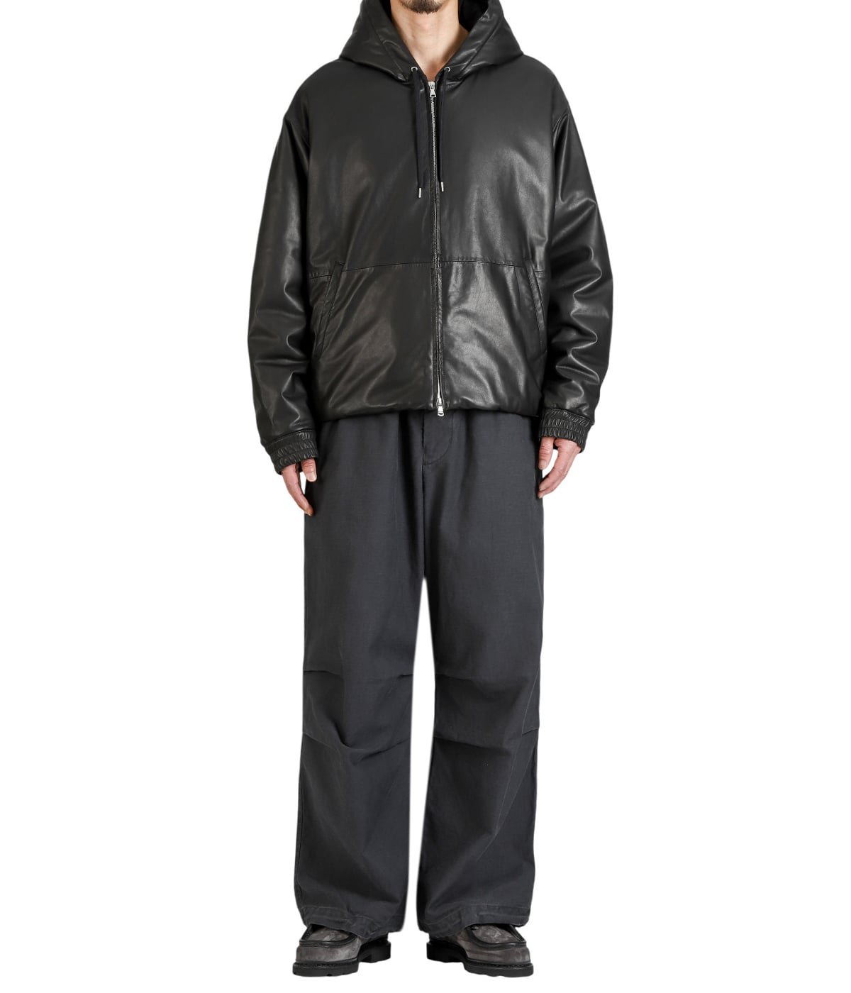 WIDE OVER PANTS -ORGANIC COTTON BACK SATIN- | marka(マーカ