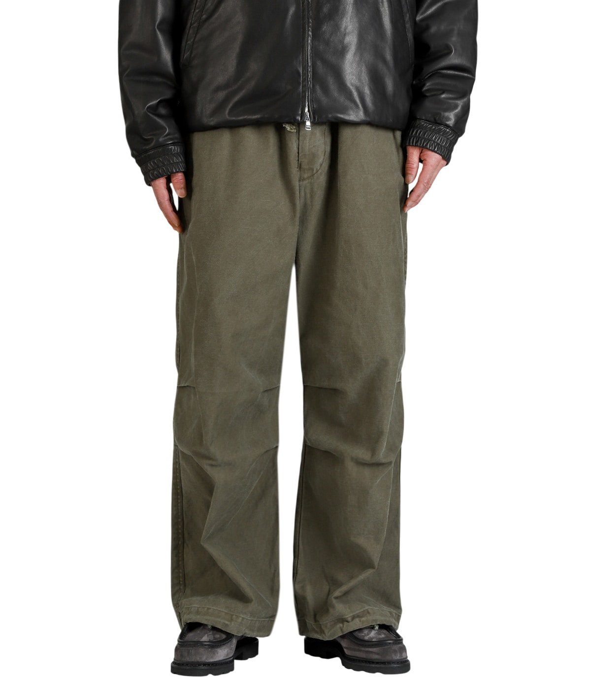 WIDE OVER PANTS -ORGANIC COTTON BACK SATIN- | marka(マーカ