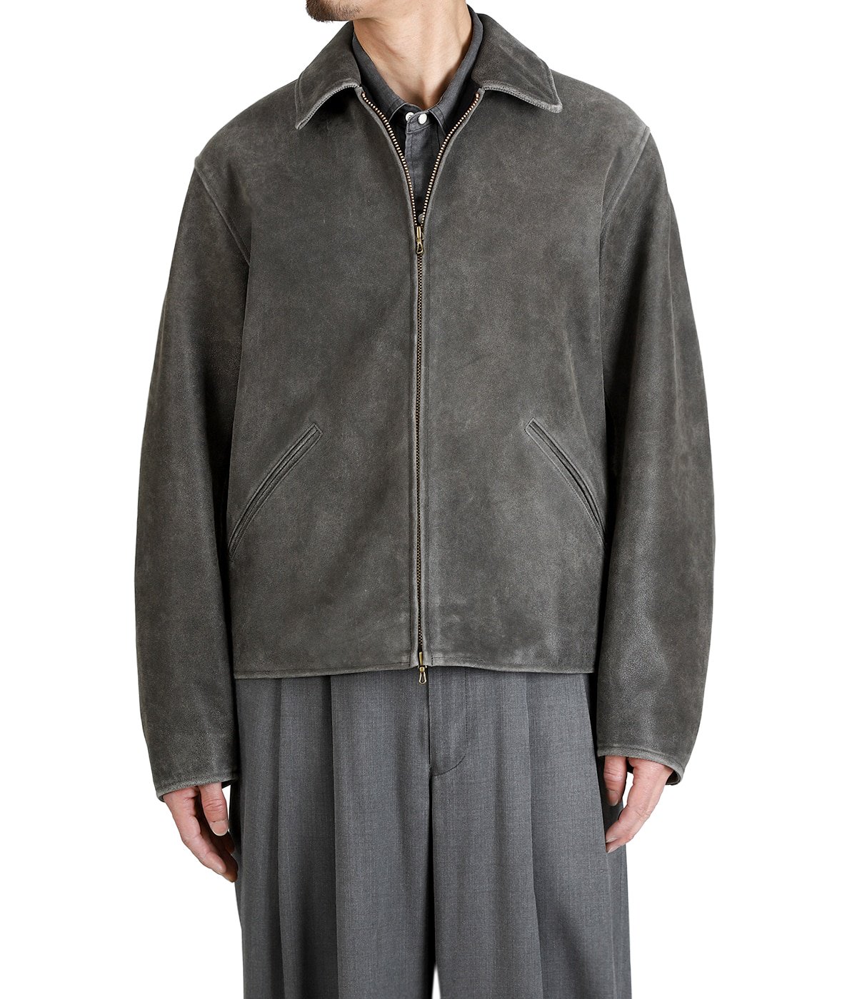 ジャケット・アウター marka LEATHER SPORTS JACKETCRACKED GOAT marka / マーカ ： LEATHER SPORTS JACKET -CRACKED GOAT LEATHER
