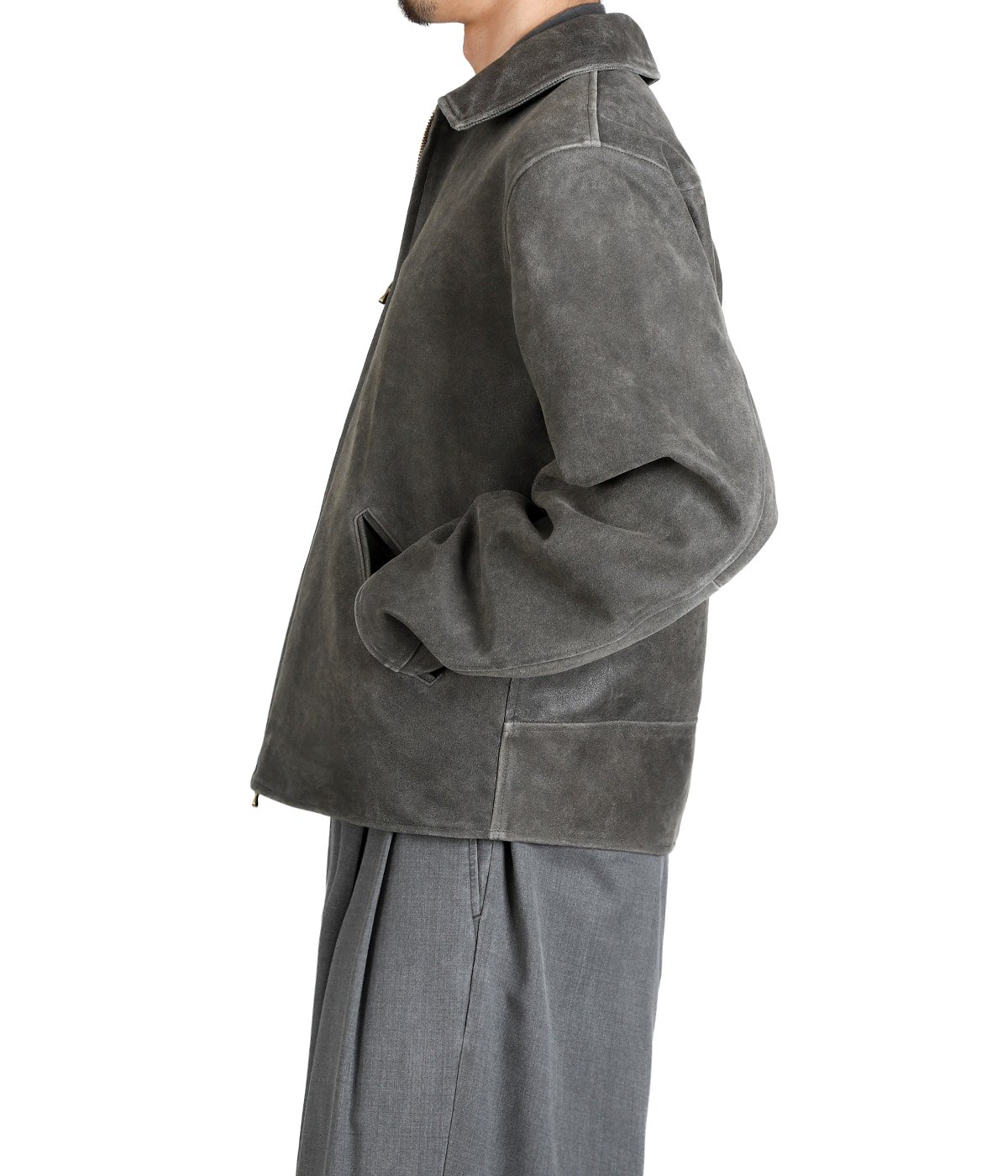 LEATHER SPORTS JACKET -CRACKED GOAT LEATHER- | marka(マーカ