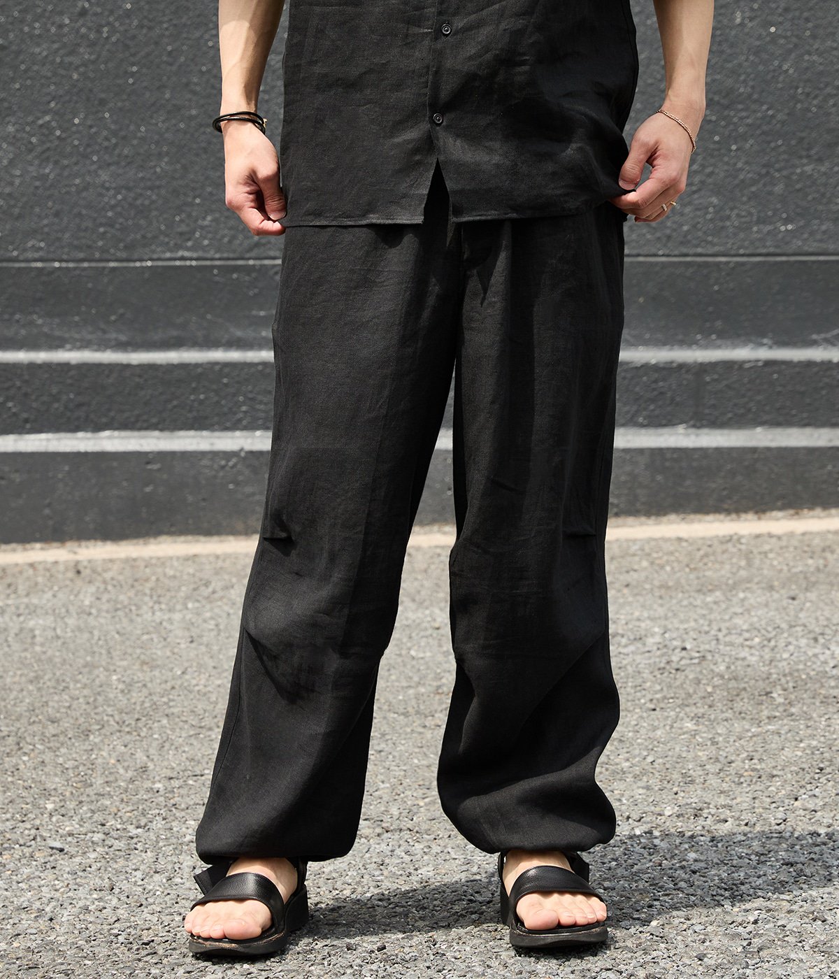 別注 KNEE TUCK PANTS - LINEN TROPICAL -